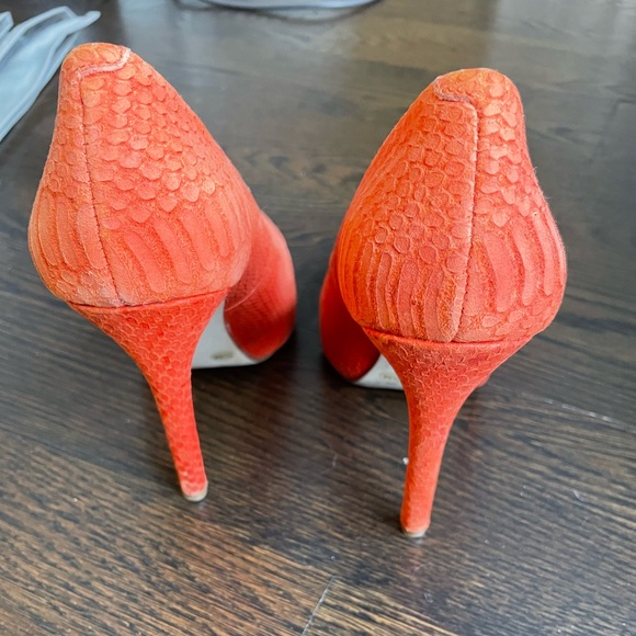 Orange high heels pump size 5.5 - Picture 2 of 3